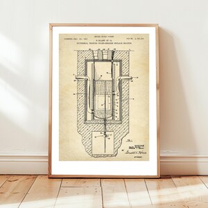 En toriumreaktordesign från US Patent Office. Affischgåva kärningenjör, forskare, fysik, fysiker, kärnkraftenergi