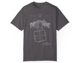 フランク・ロイド・ライト、特許図面Tシャツ｜アメリカ製コットン