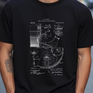 Trommel- und Beckenspielapparatentwurf von Ludwig vom US-Patentamt perfektes T-Shirt Geschenk für Schlagzeuger, Bands, Rockmusiker, Musik