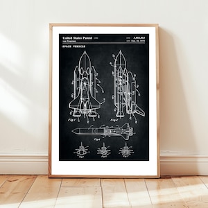 NASA space shuttle design from  1975 from US Patent Office . Poster gift, Nasa space shuttle, space exploration, aerospace engineer,