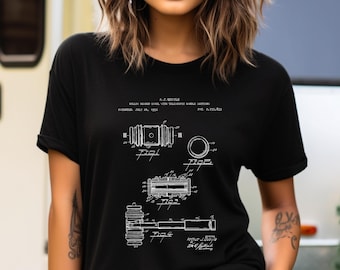 Gavel Design, Patent Drawing T-Shirt | Made In USA Cotton | Lawyer Gift For Him
