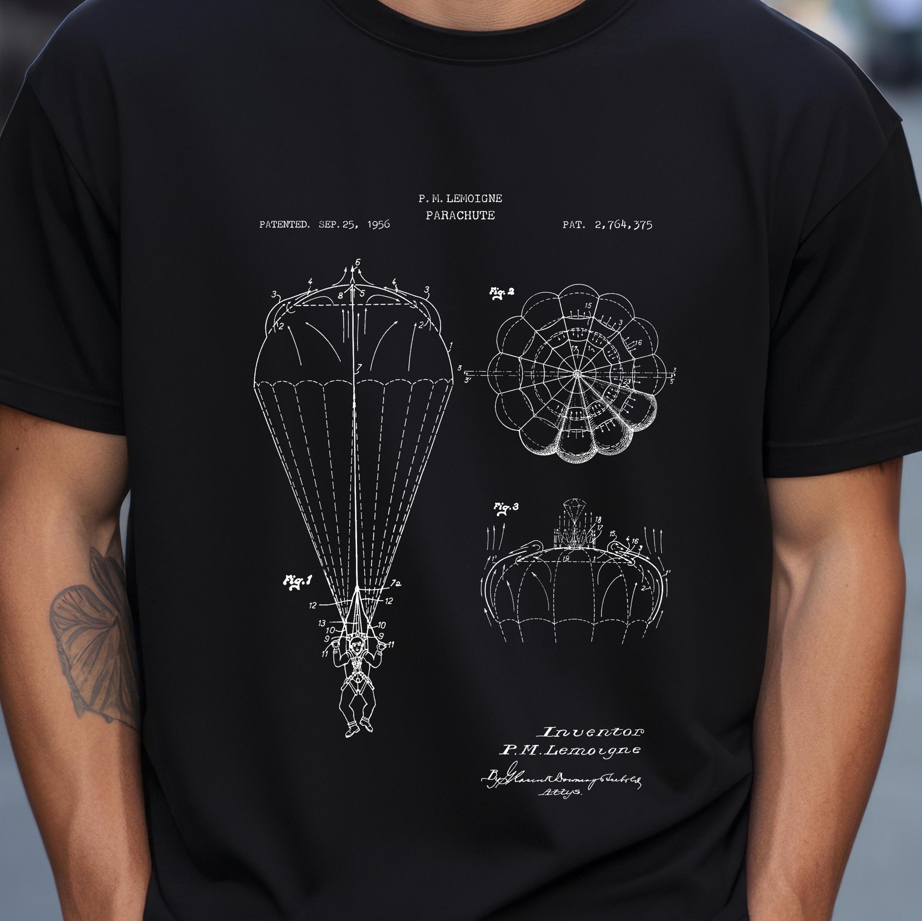 Parachute Design From US Patent Office. T-shirt Gift for