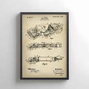 Hair clipper design from 1900 from US Patent Office.Poster gift barbershop, barber, hairdresser, barbers wall art, hairdressing, grooming
