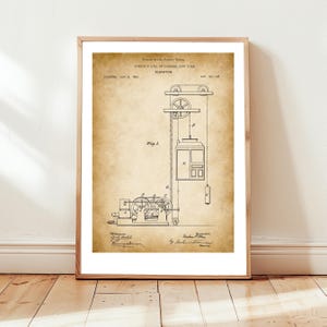Conception d'ascenseur historique par OTIS datant de 1869 de l'Office des brevets des États-Unis. Poster cadeau pour architecte, architecture, services du bâtiment,