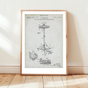 Zimbeln Hi-Hat Design vom US Patent Office. Poster Geschenk Schlagzeuger, Drum-Set, Percussion, Becken, Musikliebhaber, Musikinstrument, Band,