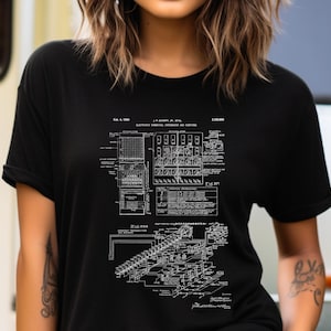 ENIAC First Patent Office T-Shirt – Vintage-Technikgrafik | Hergestellt in den USA aus Baumwolle | Geschenk für Softwareentwickler