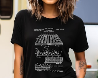 Solar Cell Panels, Historical Patent Drawing T-Shirt | 100% US Cotton | Renewable Energy Gift, Sustainable Tech Apparel