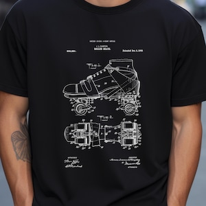 May include: A black and white illustration of a roller skate patent drawing. The patent number is 006,201 and the patent date is December 8, 1908. The patent is for a roller skate with a single row of wheels.