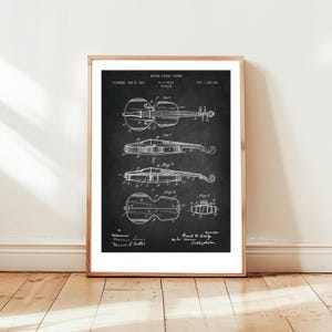 Violin design from 1921 from US Patent Office. Poster gift for Violin player, violinist, orchestra, music lover , musical instrument,