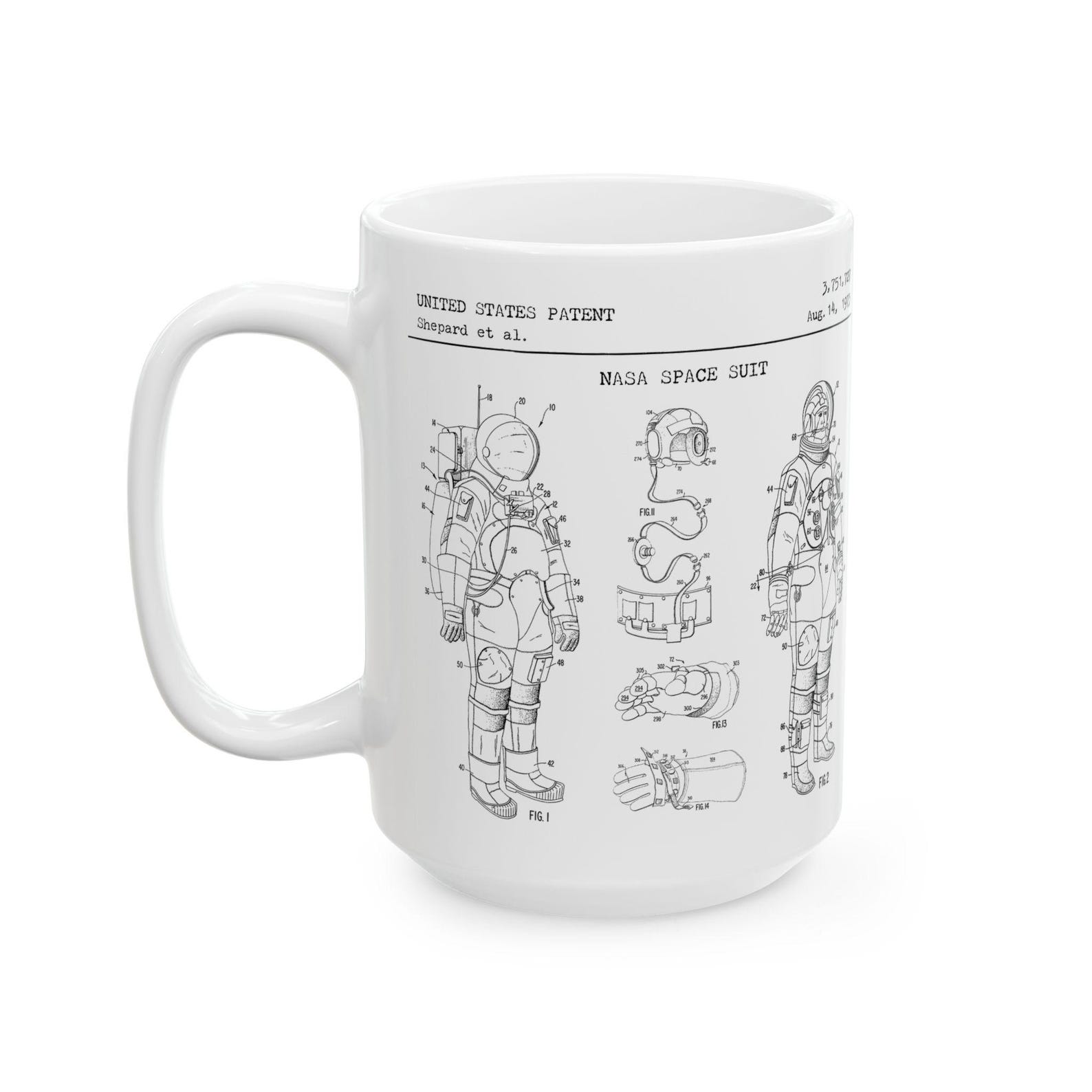 NASA Apollo Space Suit Design From US Patent Office. Mug Gift for ...