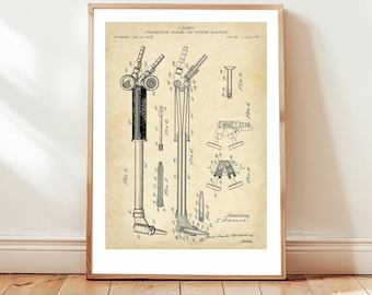 Vintage welding torch design from US Patent Office . Poster gift for welder, metalworker, workshop, welding, ironworker, mechanic