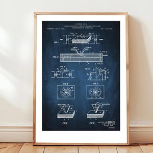 Transistor design invention from 1950 from US Patent Office. Poster gift electronics engineer, scientist, electrical, computer, wall art
