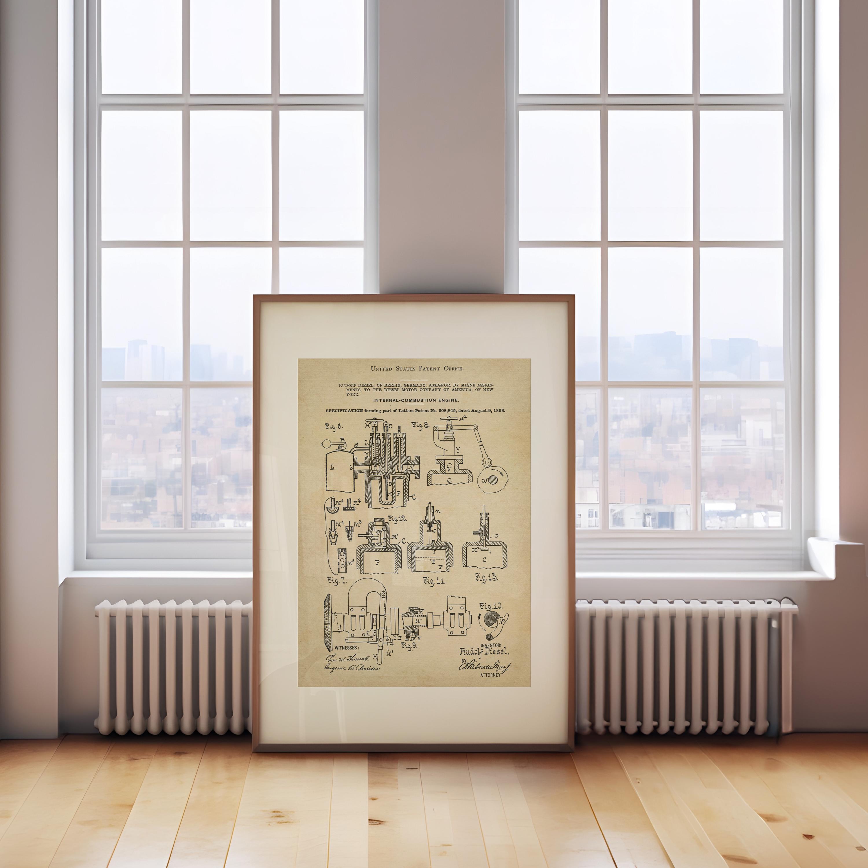 Internal Combustion Engine Design From 1889 by Diesel From US Patent ...