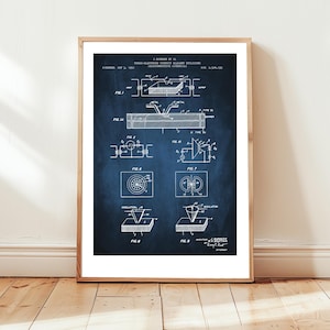 Transistor design invention from 1950 from US Patent Office. Poster gift electronics engineer, scientist, electrical, computer, wall art