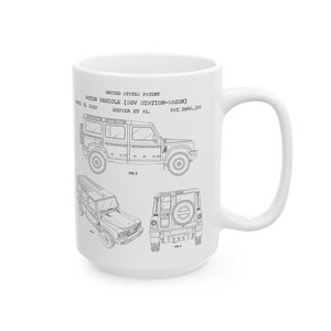 Design of Grenadier SUV by INEOS from US Patent office. Mug gift 4wd, off-roader, off roading, suv, sports utility vehicle, driver, auto image 5