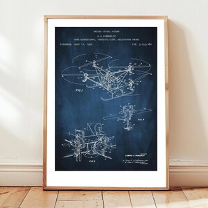 Quadcopter Drone, Vintage Patent Art Print - Engineering Gift | Technical Drawing Wall Decor | Museum-Grade Aviation History