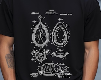 Anesthesia mask design from US Patent Office. T-shirt gift doctor, surgeon, physician, medical student, Anaesthesia, anaesthetist, health
