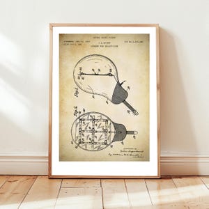 Cathode Ray tube for television design by John Logie Baird from US Patent Office. Poster gift electronics engineer, tv, television invention