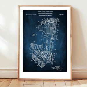 1950年製、マーティン・ベイカー社製戦闘機用射出座席。ポスターギフト、航空、航空機、軍用空軍、戦闘機パイロット、飛行士
