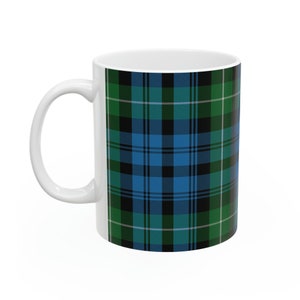 Lamont-Clan. Das elegante und farbenfrohe Tartanmuster auf dieser Tasse stammt aus dem Scottish Register of Tartans mit Sitz in Schottland. Bild 3