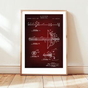 Conception de film d'escrime de l'Office des brevets des États-Unis. Cadeau poster pour escrimeur, escrime, sport, duel, art mural d'escrime, poster d'escrimeur,