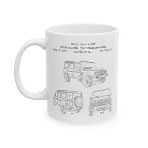 Design of Grenadier SUV by INEOS from US Patent office. Mug gift 4wd, off-roader, off roading, suv, sports utility vehicle, driver, auto image 2