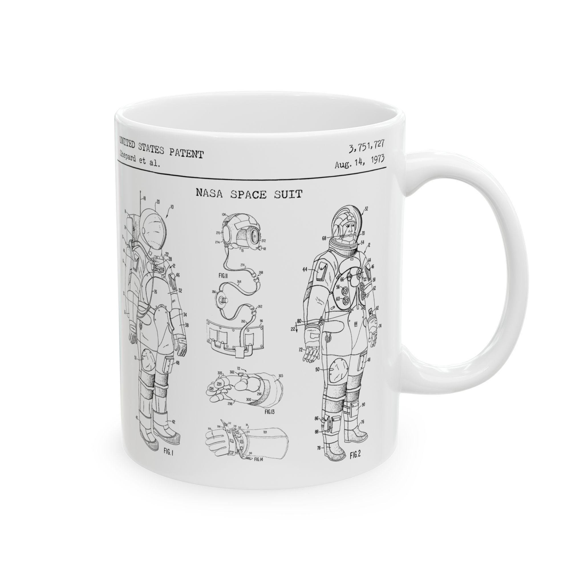 NASA Apollo Space Suit Design From US Patent Office. Mug Gift for ...
