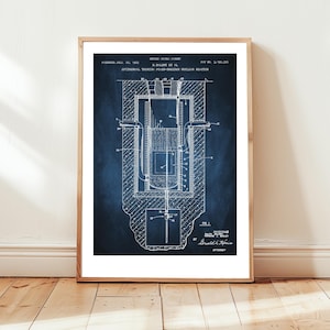 En toriumreaktordesign från US Patent Office. Affischgåva kärningenjör, forskare, fysik, fysiker, kärnkraftenergi