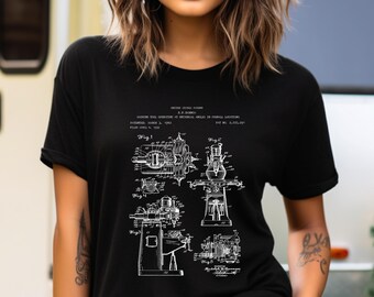 Bridgeport Milling Machine, Industrial Patent Tee | 100% US Cotton T-Shirt | Metalworker Gift, Vintage Machine Shop Apparel