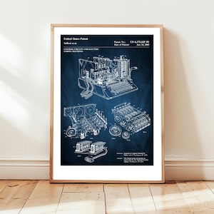 Military encryption cipher machine SIGABA from 1940&#39;s from US Patent Office. Poster gift for cypher cipher,  wwII military historian