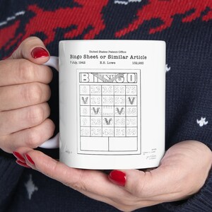 GRATIS US Post Bingo Scorecard-patent van het US Patent Office. Perfect cadeau voor elke bingospeler of liefhebber van kaartspelfanaten