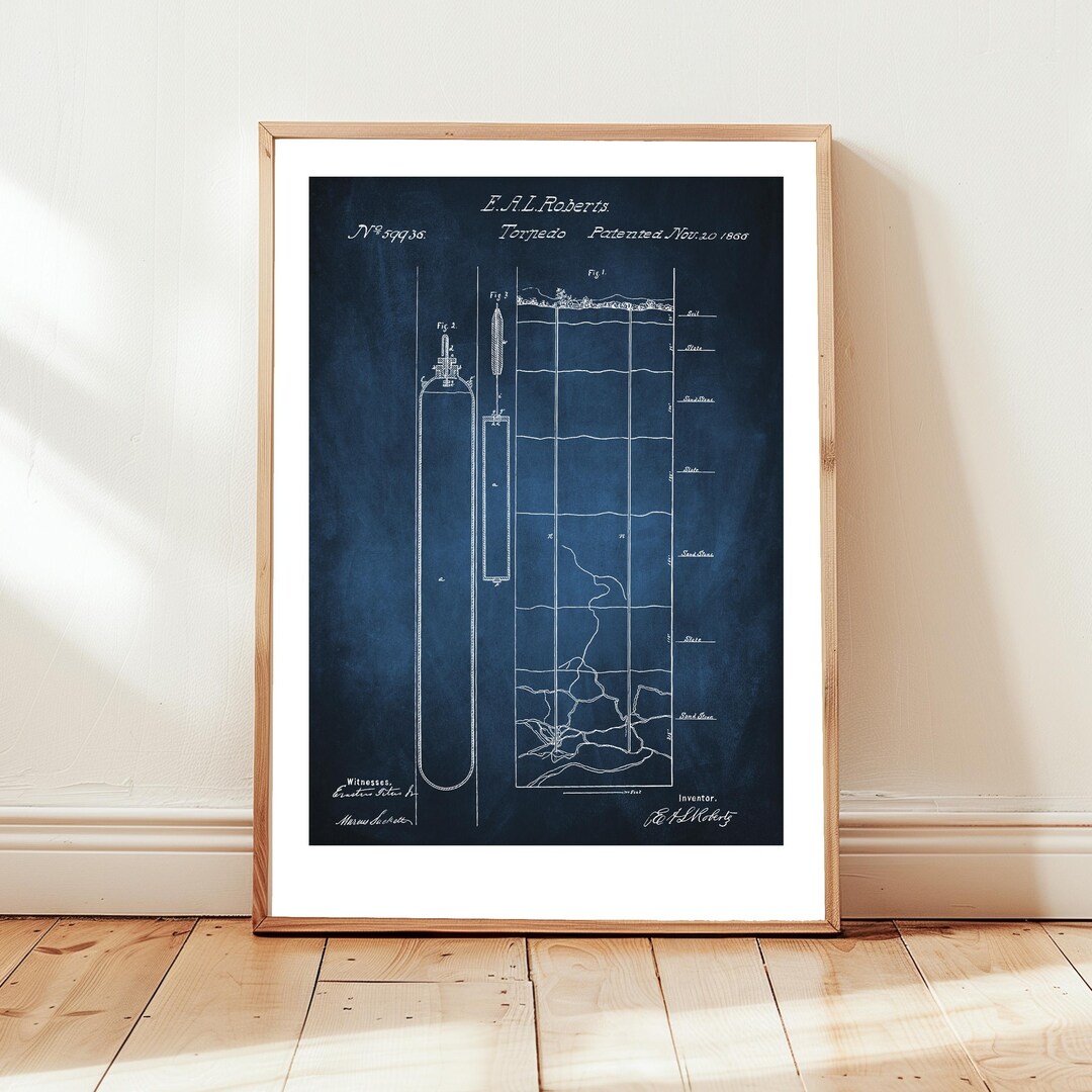 First Fracking Technique From 1866 From US Patent Office. Poster Gift ...