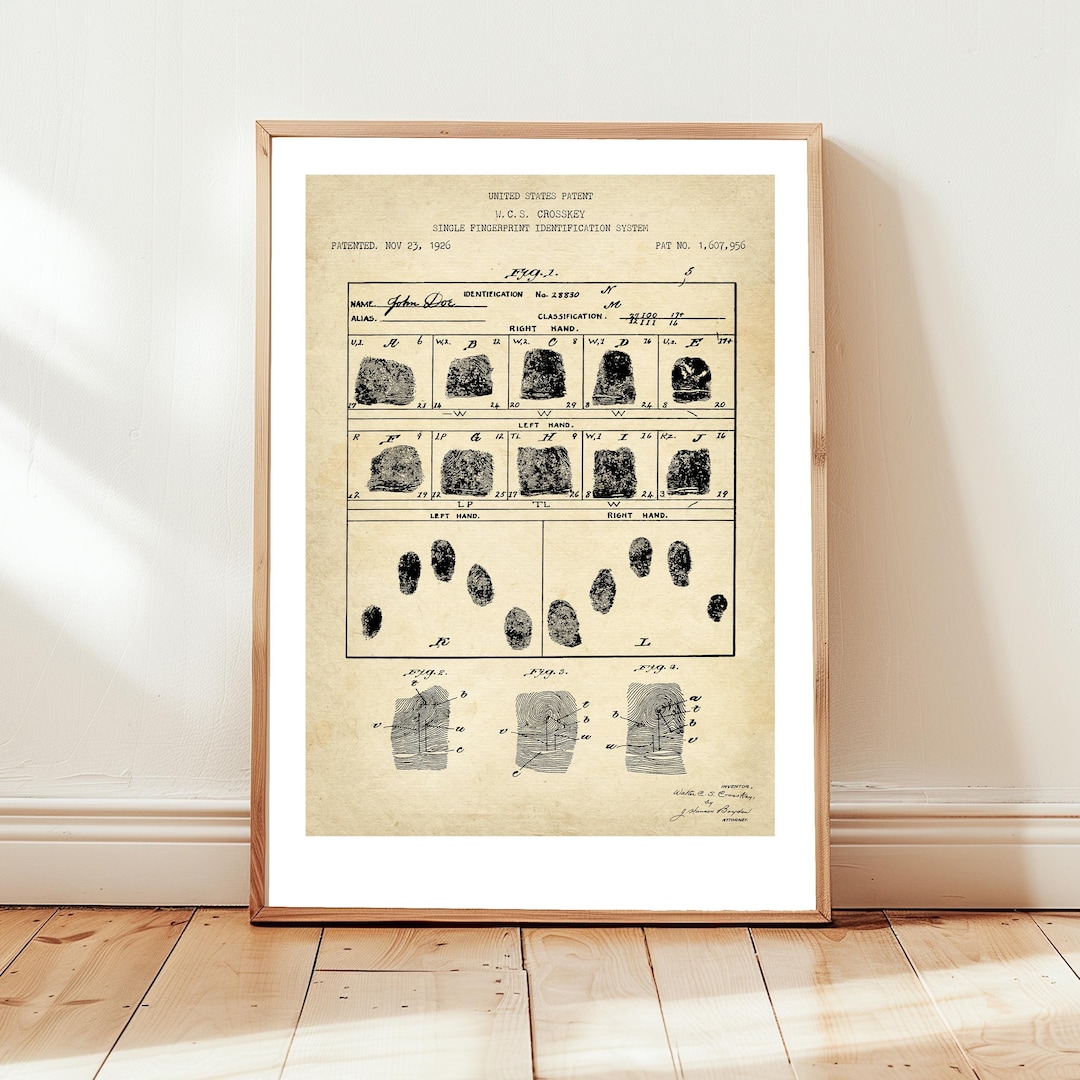 Original Fingerprints Identification System From US Patent Office ...