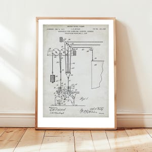 Ontwerp met theaterpodiummechanisme van US Patent Office. Postercadeau, theaterkunst aan de muur, theatergeschiedenis, toneeltechnicus, theaterbezoeker