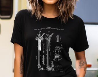 Vintage Welding Torch, Patent Art Shirt | Made In USA Cotton T-shirt | Mechanic Gift, Workshop Attire, Industrial Art