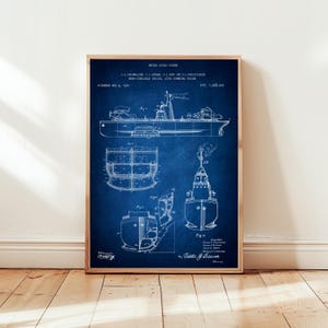 Old non sinkable ship from 1920 from US Patent Office. Poster gift for navy naval, warship, military, sailor, naval history, vintage ship