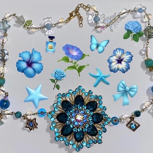 blue fancy necklace