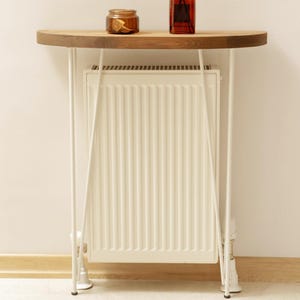Entry Console Table, Narrow Radiator Shelf