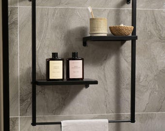 Metal Bath Towel Rack , Bathroom Organiser With Drying Bar