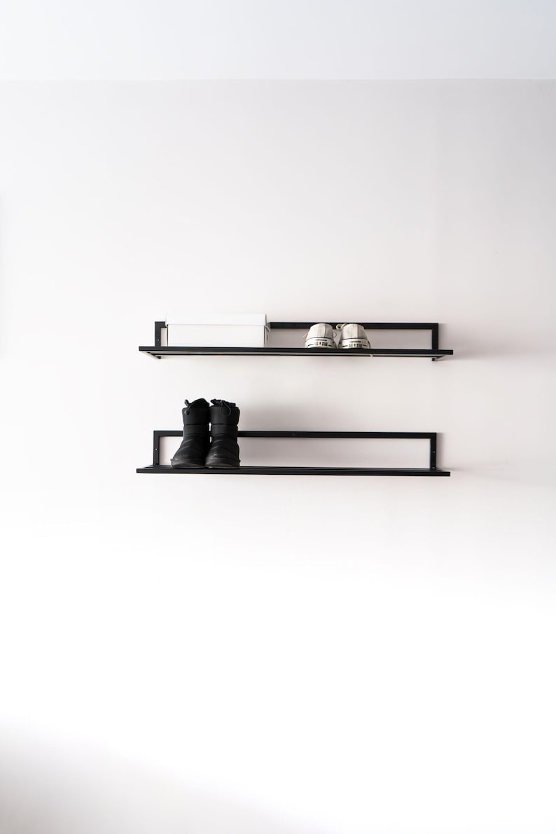 Wall Mounted Metal Shoe Rack: Space Saving Organizer image 5