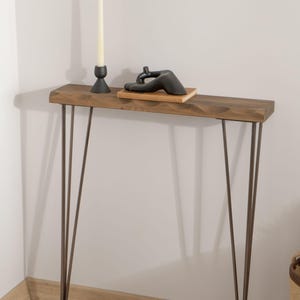 Live Edge Narrow Console Table, Radiator Table, Rustic Decor, New Home Gift