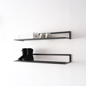 Wall Mounted Metal Shoe Rack: Space Saving Organizer image 6
