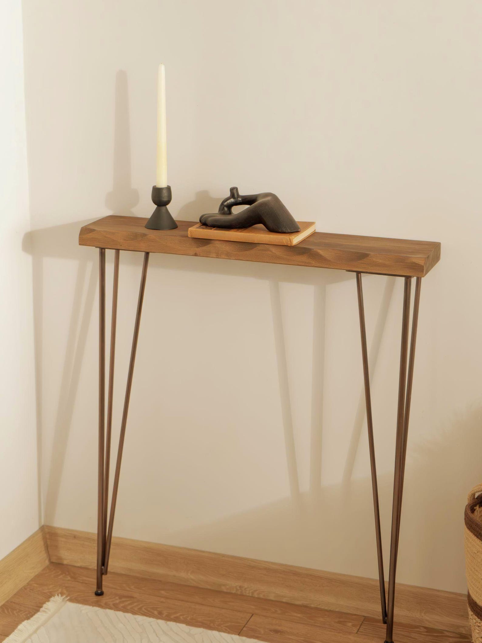 Live Edge Narrow Console Table, Radiator Table, Rustic Decor, New Home ...