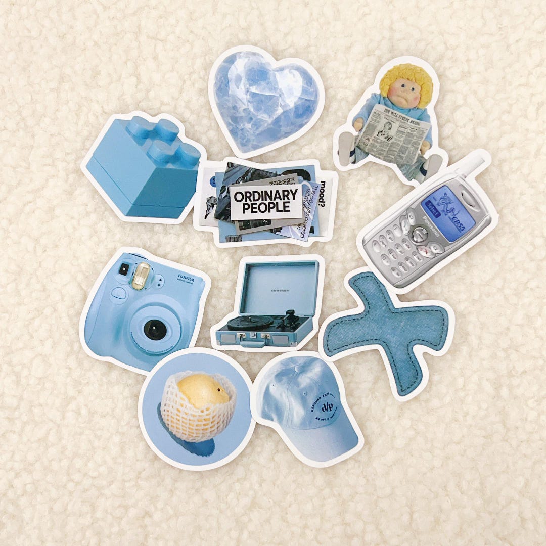 100pcs Aesthetic Stickers, Sea Salt Aesthetic Sticker Pack, Coquette ...