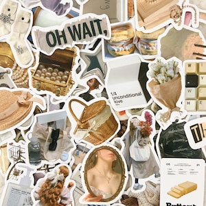 100 stuks esthetisch Pinterest-stickerpakket, coquettestickers voor laptop, Kindle, plakboek, dagboek, girly stickerspakket