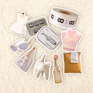 Confezione da 100 adesivi Pinterest Girl per Kindle, adesivi estetici Coquette per laptop, diario, album, confezione di adesivi carini per ragazze Pinterest