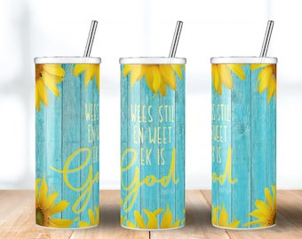 Sunflower Afrikaans gospel Tumbler.... 20oz Skinny Tumbler Wrap | Afrikaans Sublimation design |  Afrikaans PNG | Afrikaans Tumbler Wrap