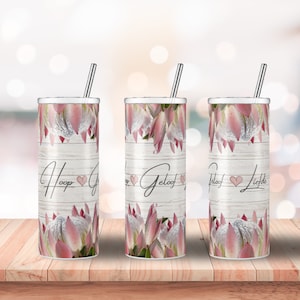 Protea Afrikaans Tumbler Design... 20oz Skinny Tumbler Wrap | Afrikaans Sublimation design |  Afrikaans PNG | Afrikaans Tumbler Wrap