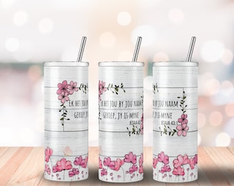Afrikaans Gospel Tumbler.... 20oz Skinny Tumbler Wrap | Afrikaans Sublimation design |  Afrikaans PNG | Afrikaans Tumbler Wrap