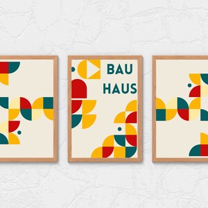 Bauhaus Poster - Set of 3, Bauhaus Print, Bauhaus Wall Art, Bauhaus Prints, Bauhaus Poster Print, Geometric Wall Art